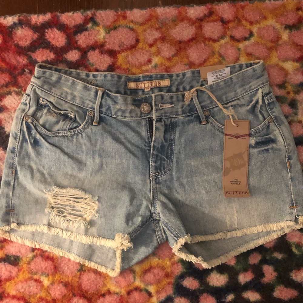 Sutters cut off Jean Shorts
